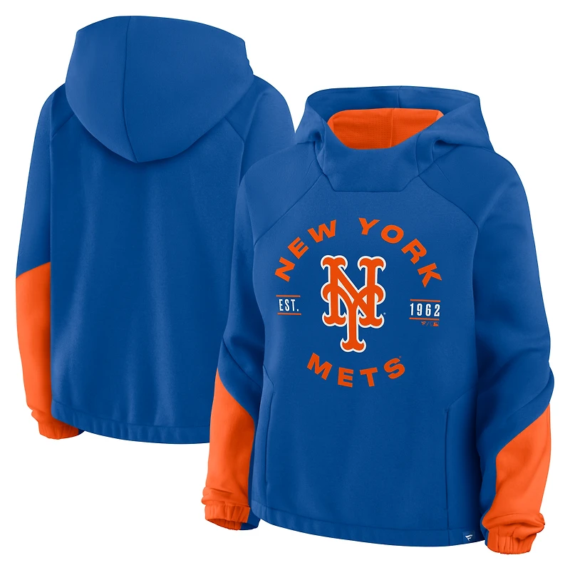 Women's Fanatics Royal New York Mets Oversized Time to Win Pullover Hoodie