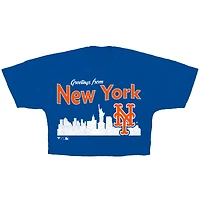 Women's Fanatics  Royal New York Mets Skyline Crop T-Shirt