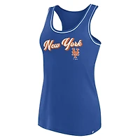 Débardeur à dos nageur avec logo Fanatics Royal New York Mets pour femmes