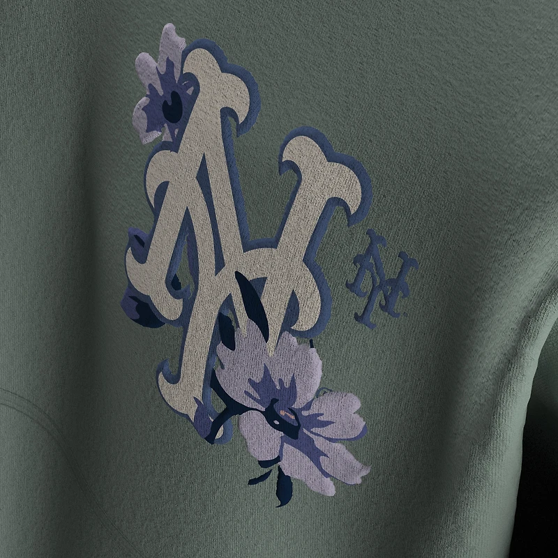 Women's Fanatics Sage Green New York Mets Floral Spirit Jersey Long Sleeve T-Shirt