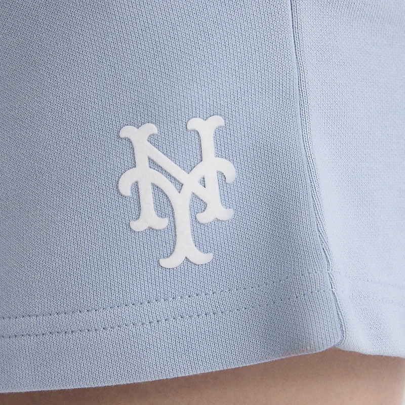 Women's Fanatics Sky Blue New York Mets Iconic Terry Track Shorts