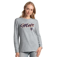 Women's G-III 4Her by Carl Banks  Royal/Heather Gray New York Mets Short-Sleeve and Long-Sleeve T-Shirt Combo Pack
