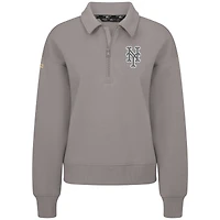 Women's Levelwear Gray New York Mets Canmore Quarter-Zip Pullover