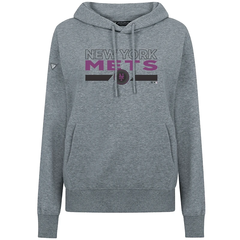 Sweat à capuche gris City Connect Adorn No Hitter pour femme de Levelwear, des Mets New York