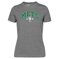 Women's Levelwear Gray New York Mets St. Patrick's Day Maddox Plaid T-Shirt