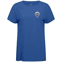 Women's Levelwear Royal New York Mets Influx Cooperstown Core Logo T-Shirt