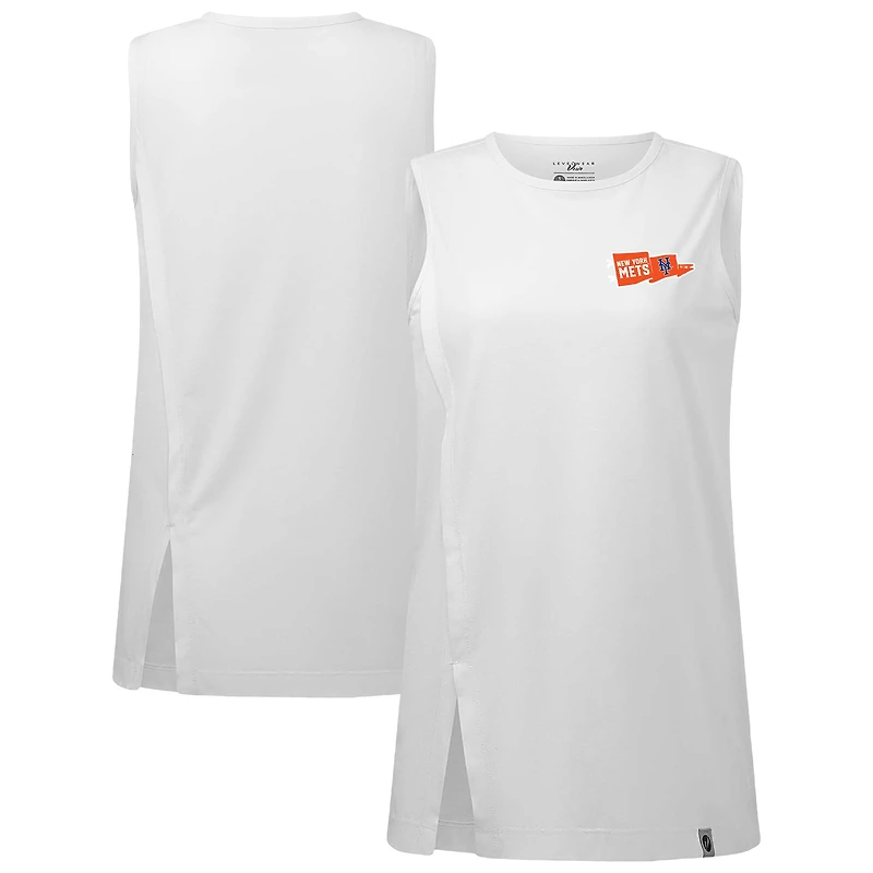 Women's Levelwear White New York Mets Influx Rafters Tank Top