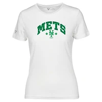 Women's Levelwear White New York Mets St. Patrick's Day Maddox Plaid T-Shirt