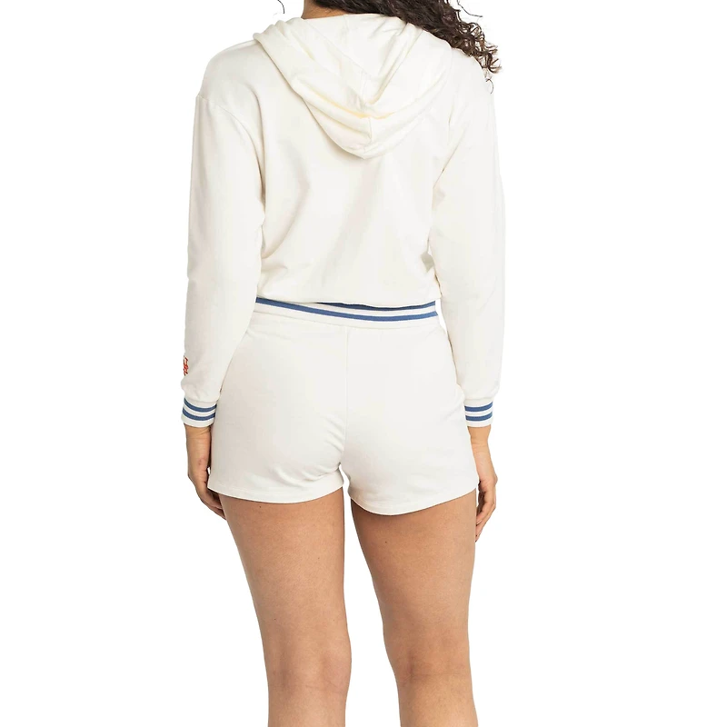 Women's Lusso  White New York Mets Maeg Tri-Blend Pocket Shorts