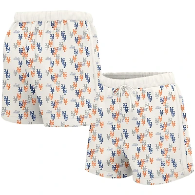 Women's Lusso  White New York Mets Marge Shorts