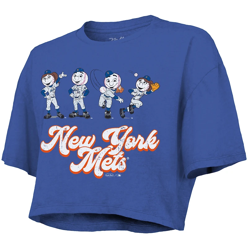 T-shirt court et ample Majestic Threads Royal New York Mets pour femme
