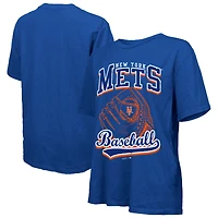 T-shirt surdimensionné pour femme Majestic Threads Royal New York Mets