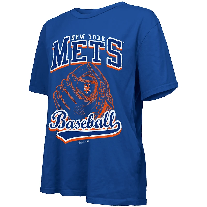 T-shirt surdimensionné pour femme Majestic Threads Royal New York Mets