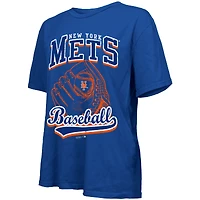 T-shirt surdimensionné pour femme Majestic Threads Royal New York Mets