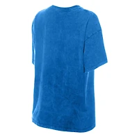 T-shirt oversize bleu délavé minéral New Era pour femme des Mets de York