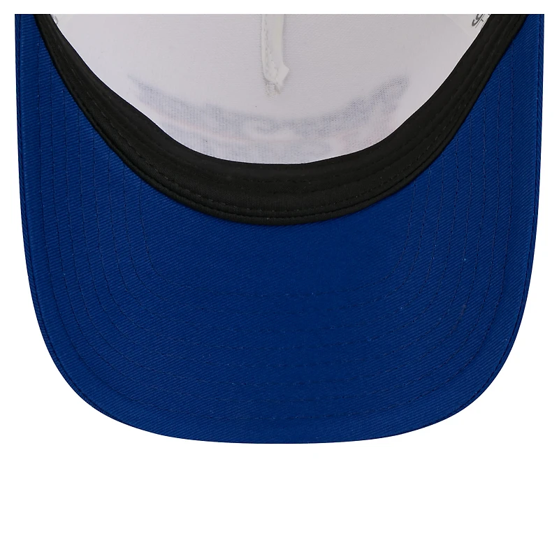 Women's New Era Light Beige/Royal New York Mets Retro 9FORTY M-Crown A-Frame Trucker Adjustable Hat