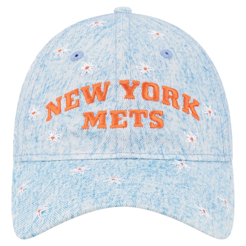 Women's New Era Light Blue New York Mets Daisy All Over 9TWENTY Adjustable Hat