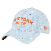 Women's New Era  Light Blue New York Mets Daisy All Over 9TWENTY Adjustable Hat