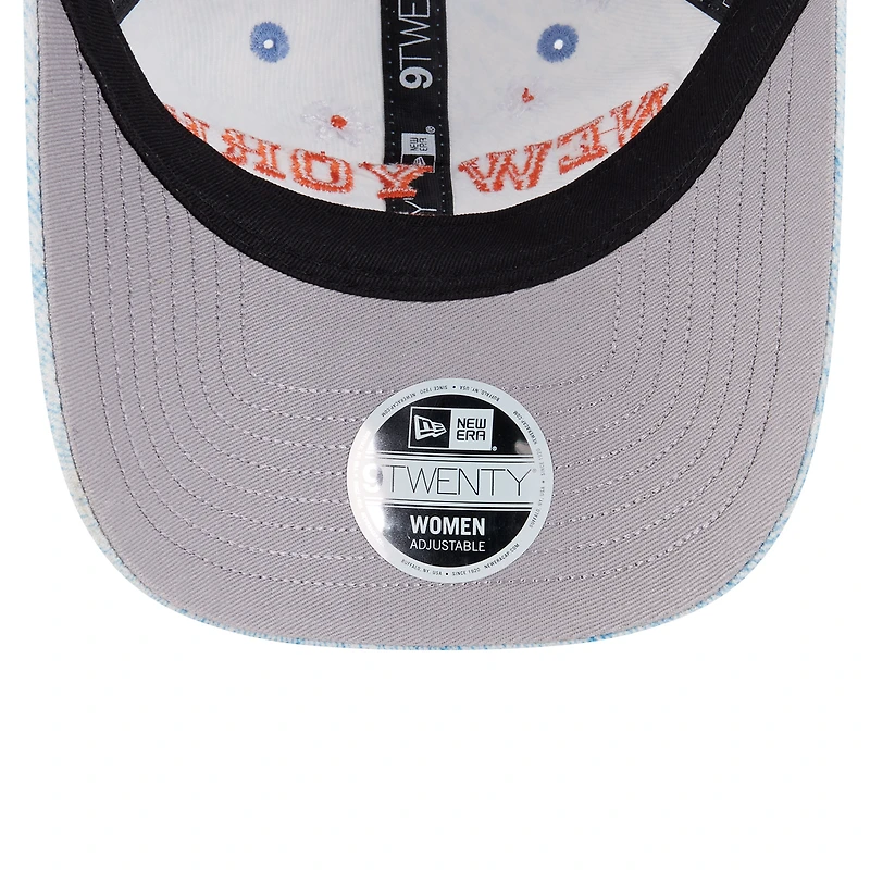 Women's New Era Light Blue New York Mets Daisy All Over 9TWENTY Adjustable Hat