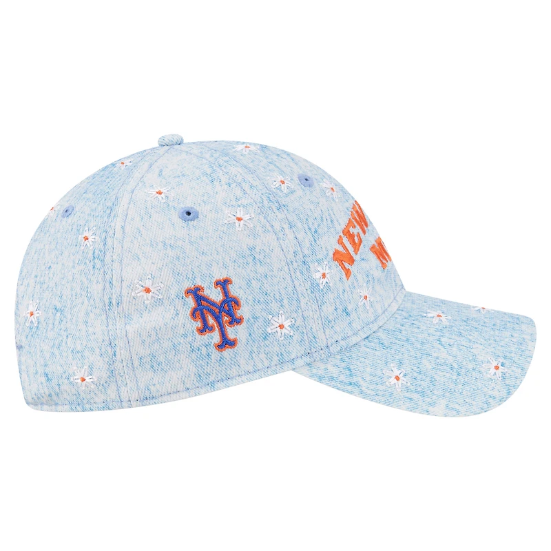 Casquette ajustable New Era 9TWENTY bleu clair pour femme