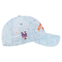 Casquette ajustable New Era 9TWENTY bleu clair pour femme