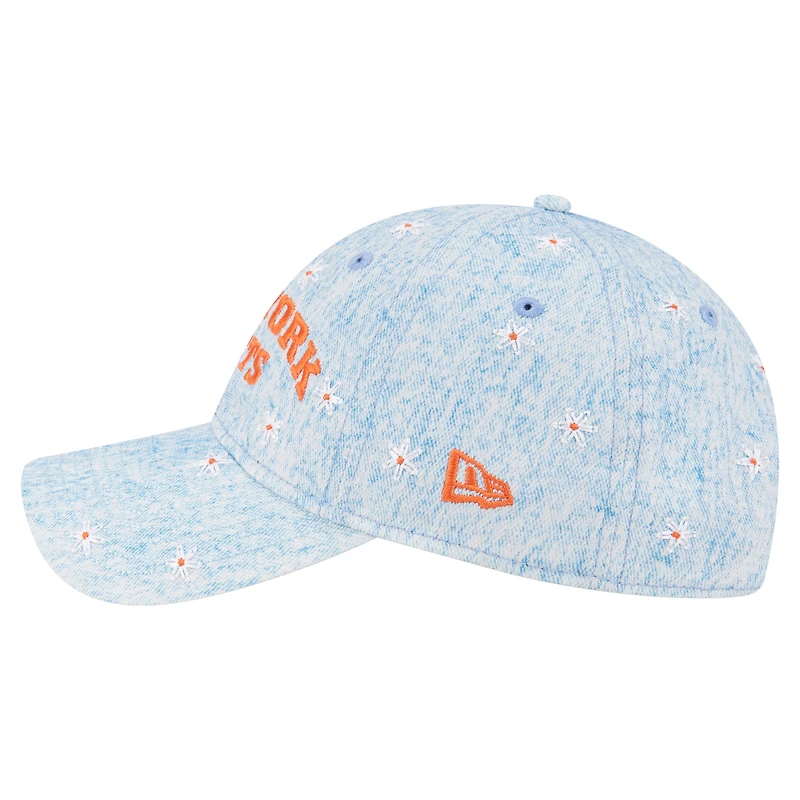 Women's New Era Light Blue New York Mets Daisy All Over 9TWENTY Adjustable Hat
