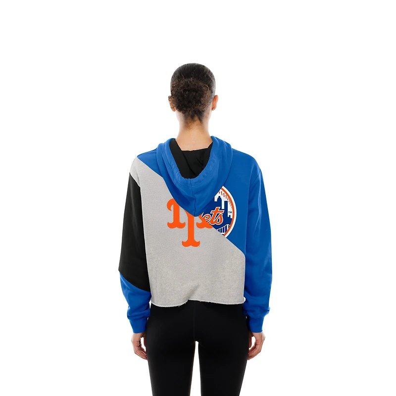 Sweat à capuche court et carré New Era York Mets recyclé pour femme