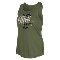 Women's New Era Olive York Mets 2026 Armed Forces Day Tank Top