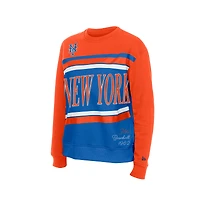 Women's New Era  Royal/Orange York Mets Gameday Fleece Sweatshirt