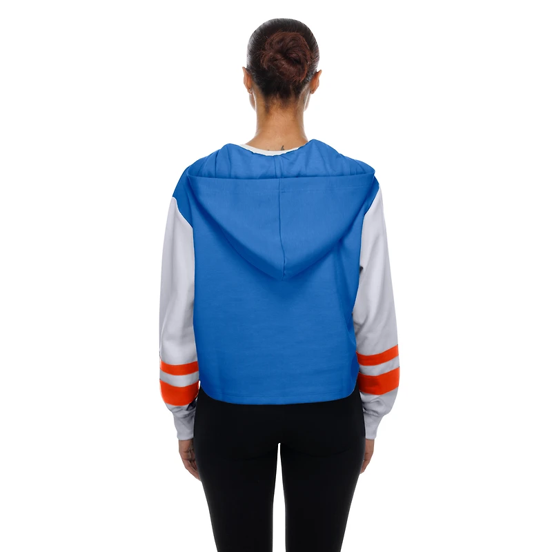 Women's New Era  Royal York Mets Boxy Lace-Up Hoodie