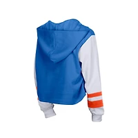 Women's New Era  Royal York Mets Boxy Lace-Up Hoodie