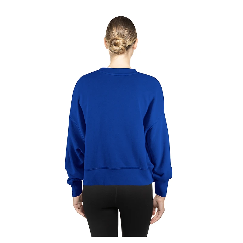 Sweat-shirt court à manches dolmen New Era Royal York Mets Boxy Mineral Wash pour femme