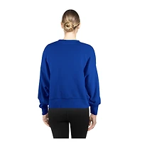 Sweat-shirt court à manches dolmen New Era Royal York Mets Boxy Mineral Wash pour femme