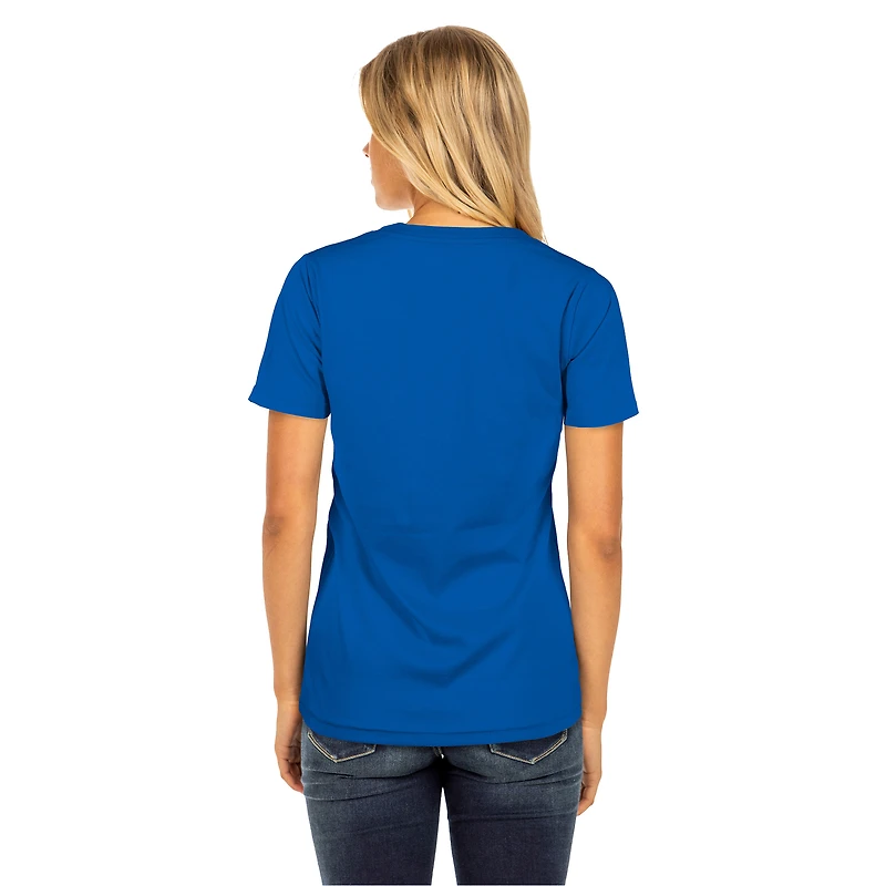 T-shirt col V Little Miss 2 Royal New York Mets pour femme de Era