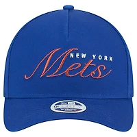 Women's New Era Royal New York Mets Metallic A-Frame 9FORTY Adjustable Hat