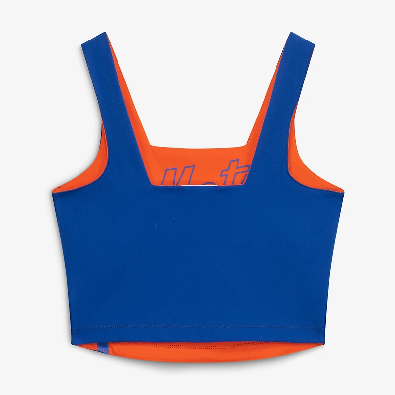 Débardeur court réversible New Era Royal York Mets pour femme