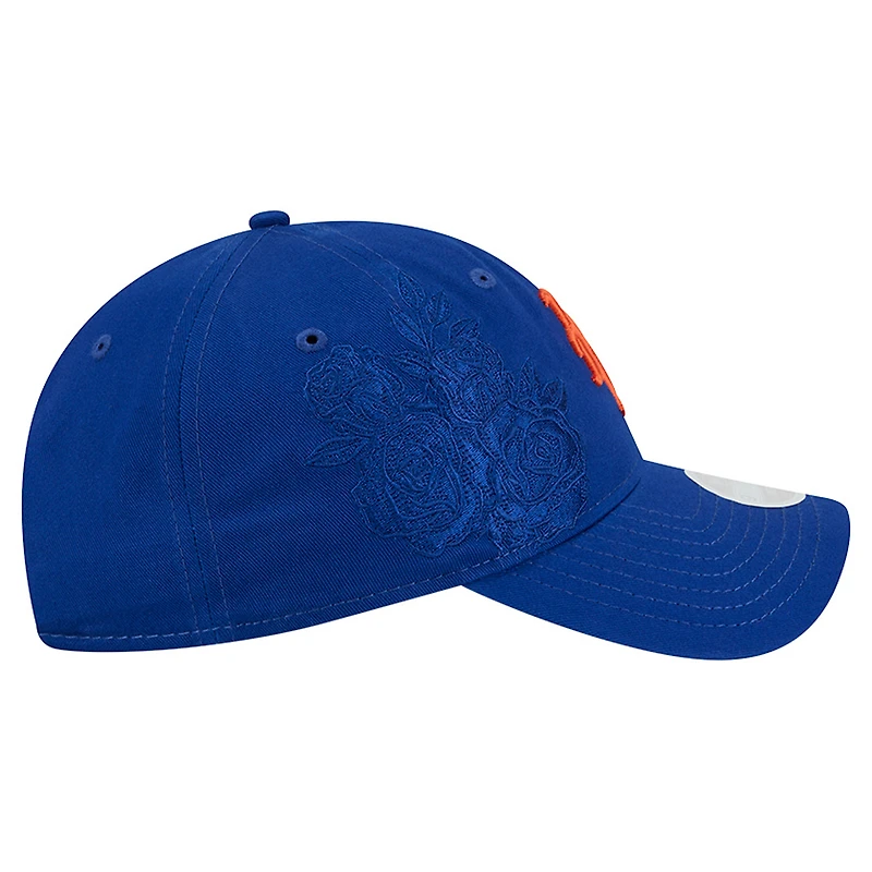 Women's New Era Royal New York Mets Roses 9TWENTY Adjustable Hat