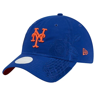 Women's New Era Royal New York Mets Roses 9TWENTY Adjustable Hat
