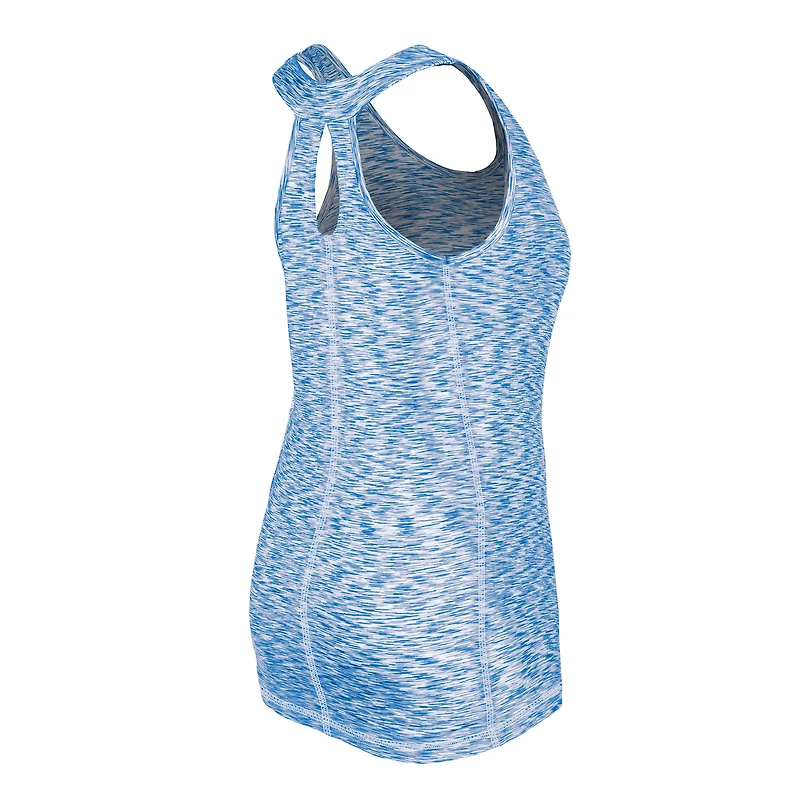 Women's New Era Royal York Mets Space Dye Keyhole Back Tank Top