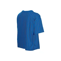 Women's New Era  Royal York Mets Throwback Meshback Pinstripe Boxy T-Shirt