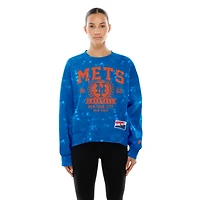 Women's New Era  Royal York Mets Throwback Oversized Boxy Sweatshirt