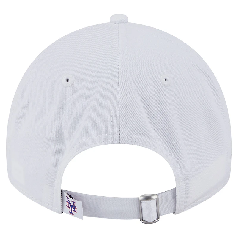 Women's New Era White New York Mets Team Fan 9TWENTY Adjustable Hat