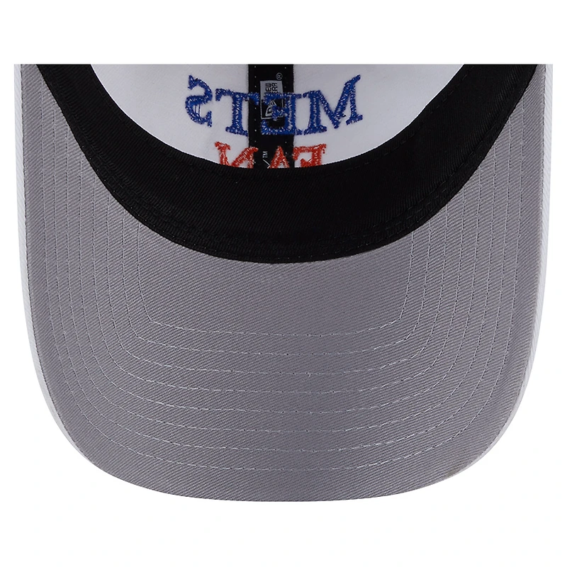 Women's New Era White New York Mets Team Fan 9TWENTY Adjustable Hat