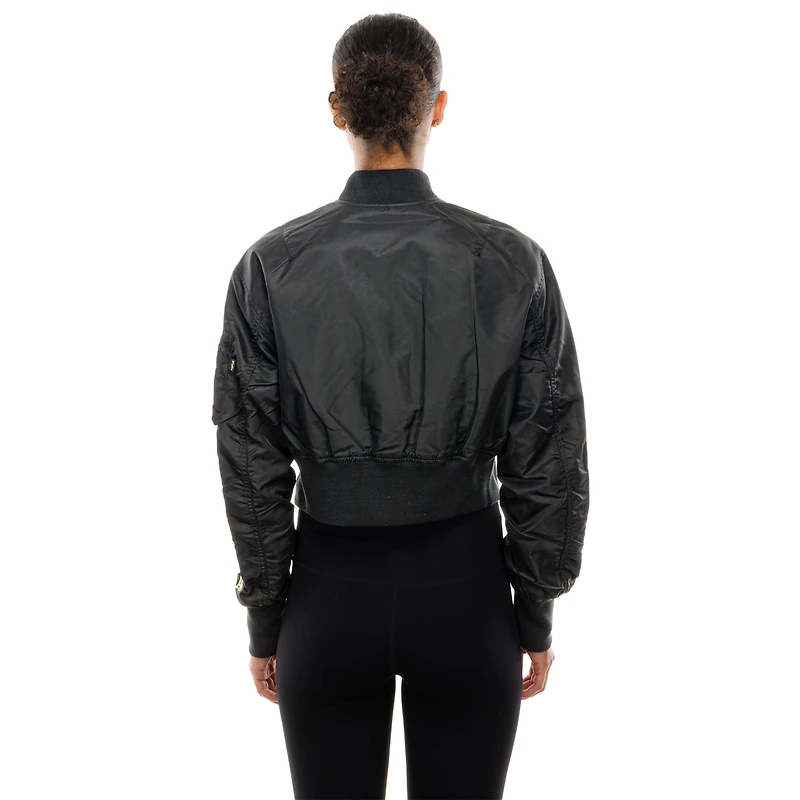 Veste courte noire pour femme New Era x ALPHA INDUSTRIES York Mets 2025