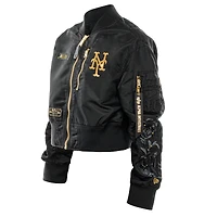 Veste courte noire pour femme New Era x ALPHA INDUSTRIES York Mets 2025