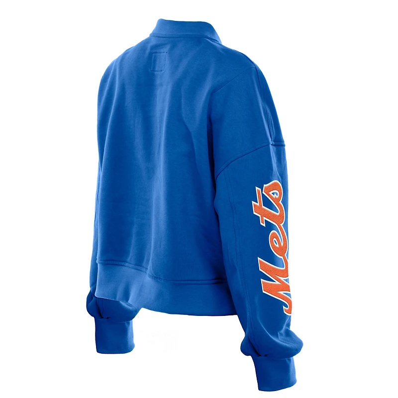 Veste courte zippée New Era x Alpha Industries Royal York Mets pour femme