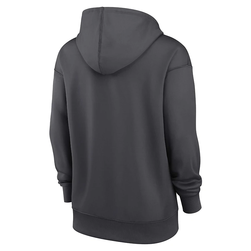 Women's Nike Anthracite New York Mets City Connect Authentic Collection Therma-FIT Hoodie