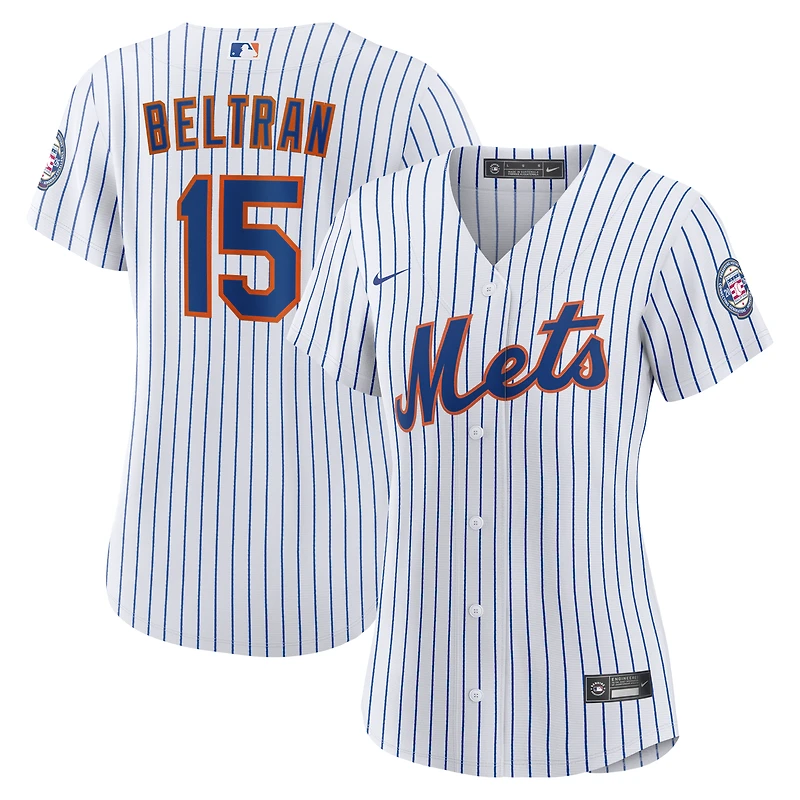 Women's Nike Carlos Beltran White New York Mets 2026 Baseball Hall of Fame Retired Player Replica Jersey