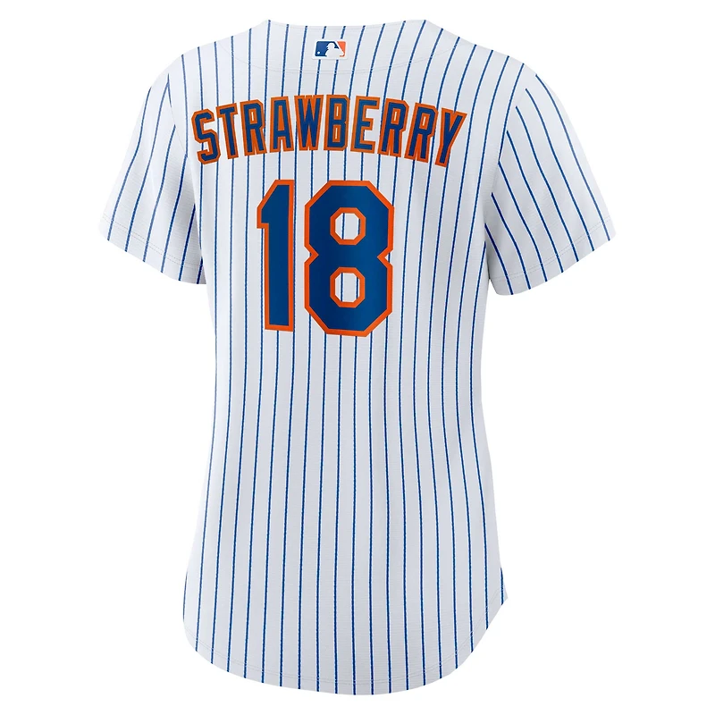 Maillot réplique à domicile des New York Mets de Darryl Strawberry pour femme Nike Blanc