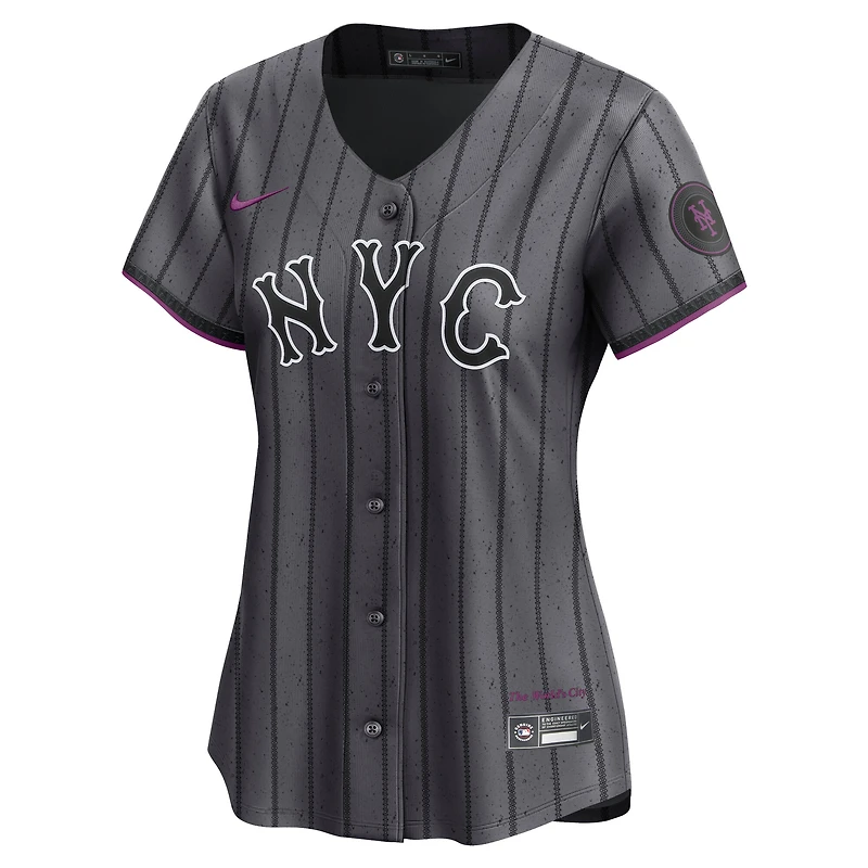 Women's Nike Francisco Lindor Gray New York Mets City Connect Limited Jersey